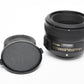 Nikon Nikkor AF-S 50mm f1.8G prime lens, caps, Very clean