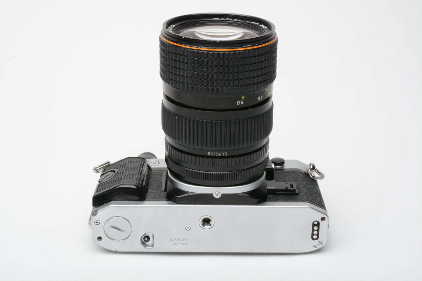 Canon AE-1 Program 35mm SLR Camera w/35-70mm zoom, strap, new seals, pola