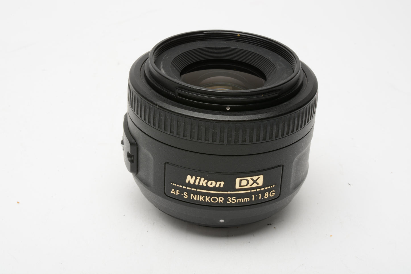Nikon AF-S Nikkor 35mm f1.8G DX lens, caps, Nice