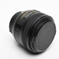 Nikon Nikkor AF-S 50mm f1.8G prime lens, caps, Very clean