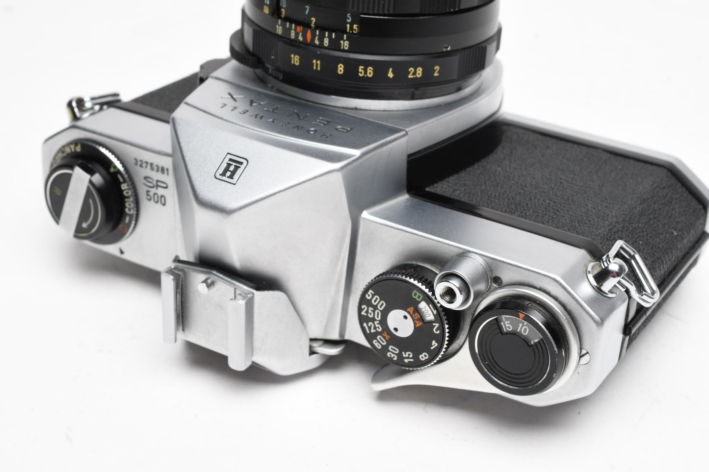 Pentax Honeywell SP 500 SLR w/55mm f2 Lens, Skylight, Strap, Clean!