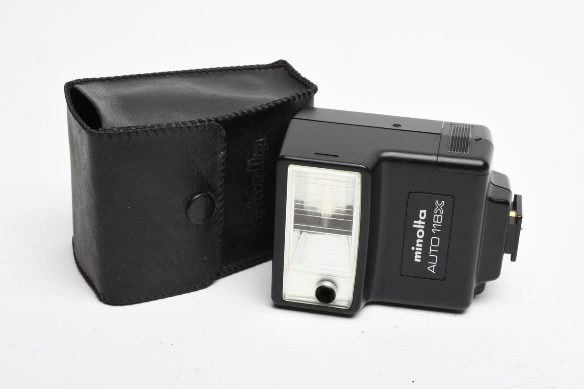 Minolta Auto 118X compact flash, very clean, tested, w/pouch