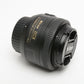 Nikon AF-S Nikkor 35mm f1.8G DX lens, caps, Nice
