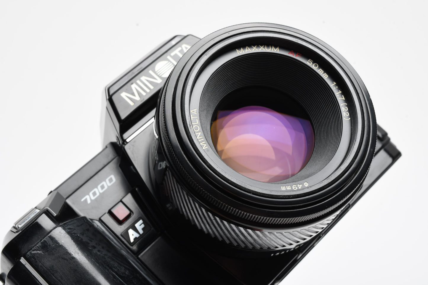 Minolta Maxxum 7000 35mm SLR w/50mm f1.7, UV+Strap, Good!