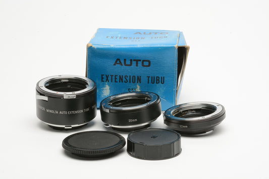 Cambron Minolta MD Auto extension tubes set 12, 20, 36mm set