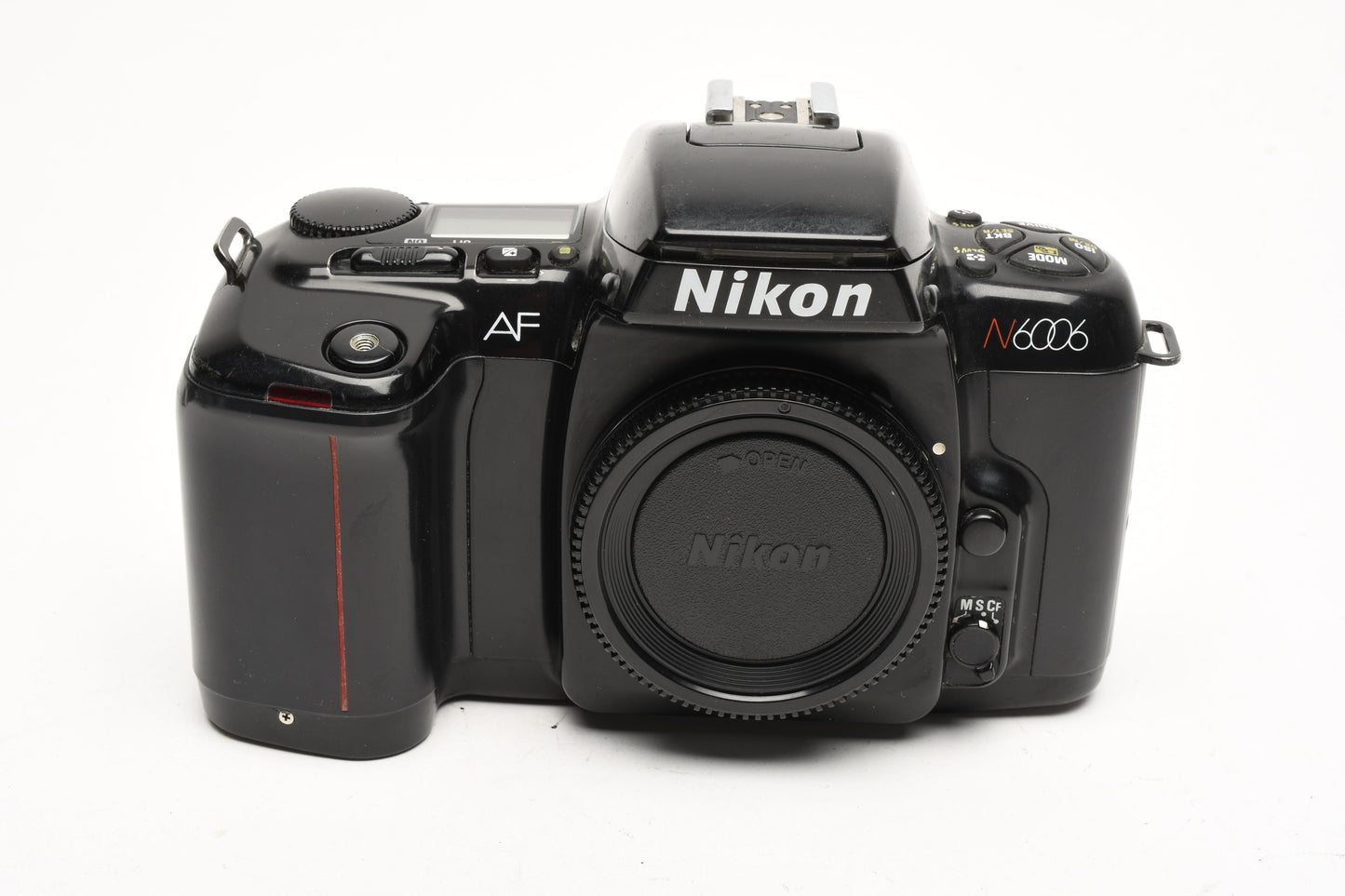 Nikon N6006 35mm SLR body, cap, strap, cable release - tested & clean