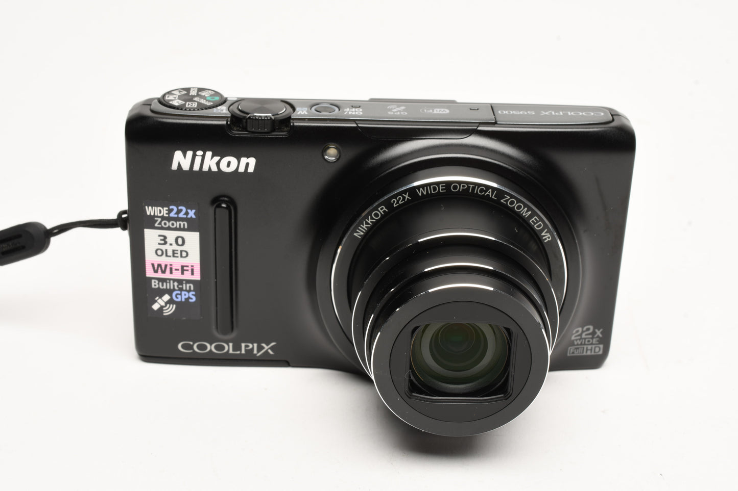 Nikon Coolpix S9500 18.1MP Digital Point&Shoot camera w/Wi-Fi & GPS Mint-