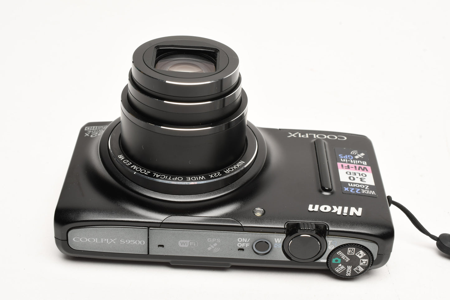 Nikon Coolpix S9500 18.1MP Digital Point&Shoot camera w/Wi-Fi & GPS Mint-