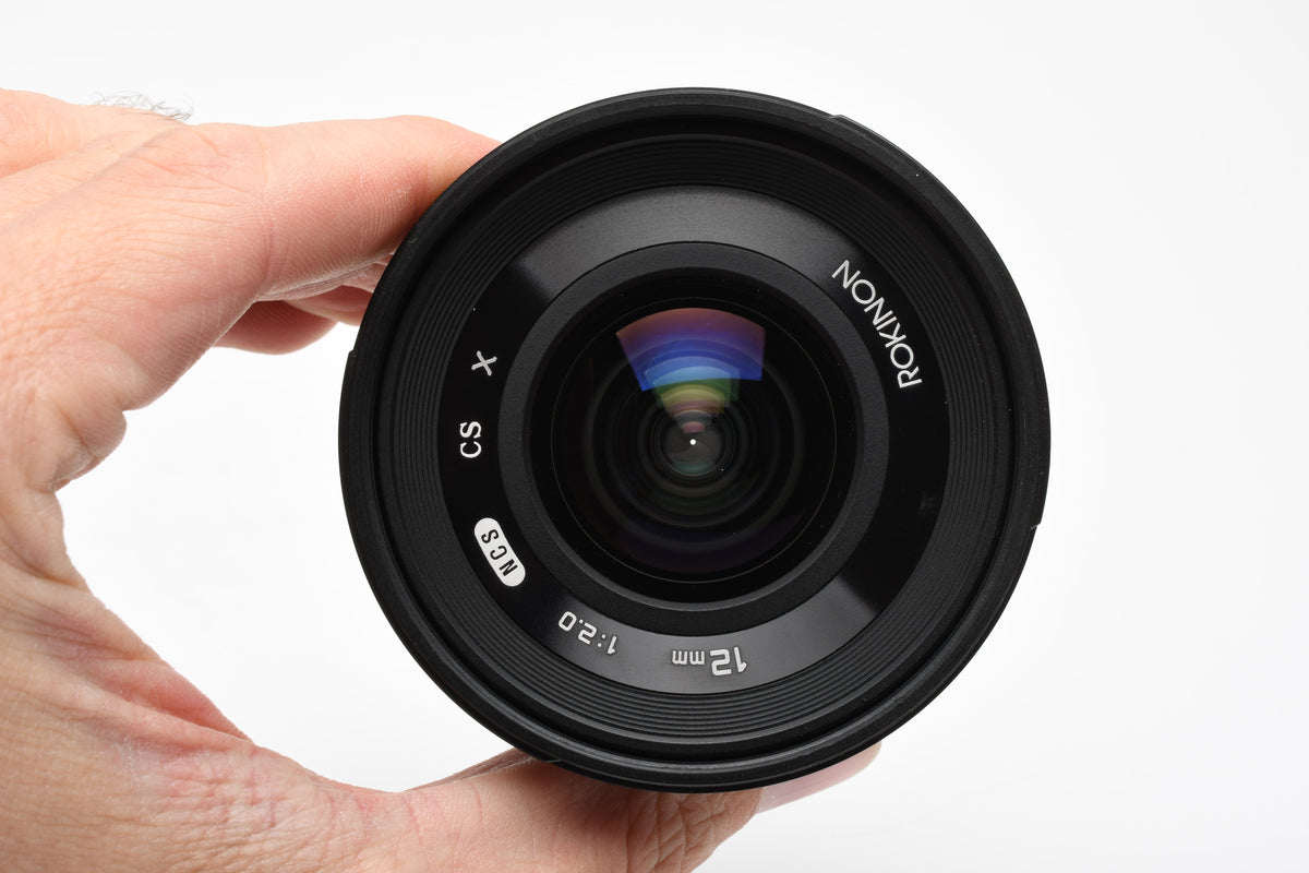 Rokinon Samyang 12mm f2 NCS CS Lens for Fujifilm X Mount Black, w/Hood