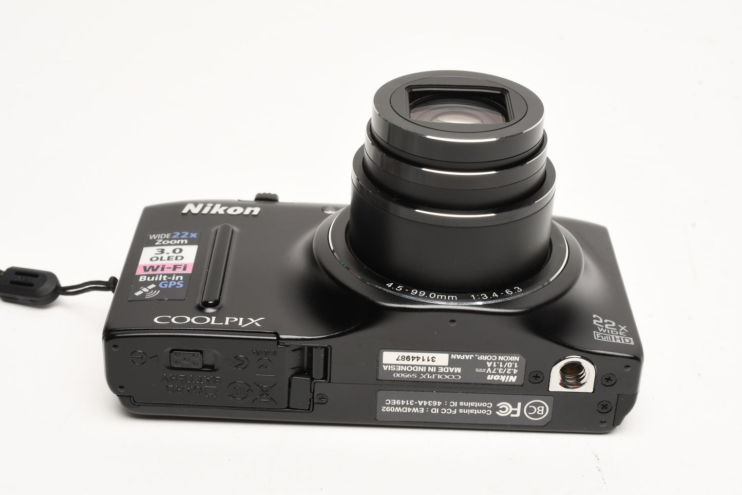 Nikon Coolpix S9500 18.1MP Digital Point&Shoot camera w/Wi-Fi & GPS Mint-