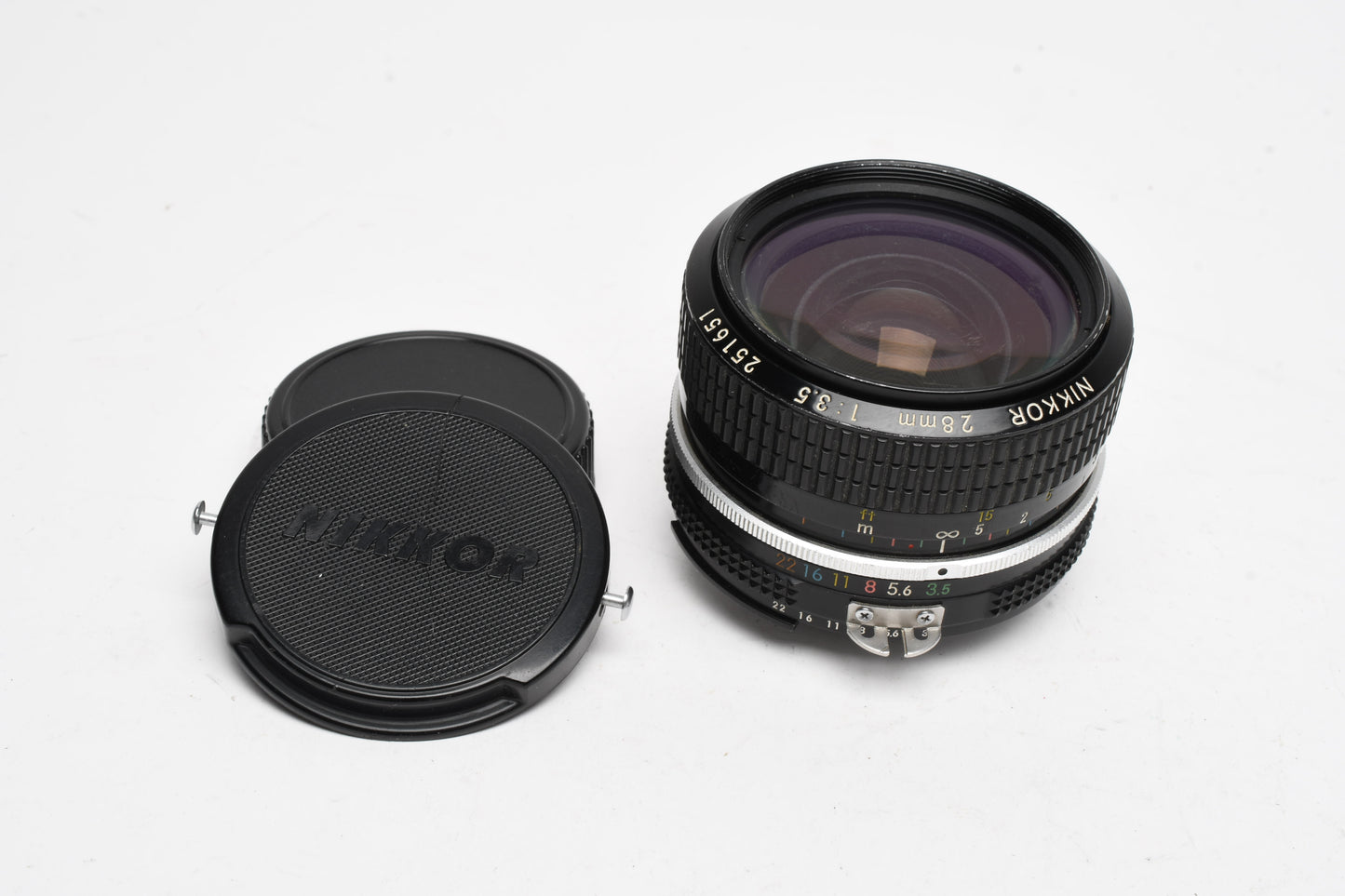 Nikon Nikkor 28mm f3.5 Ai Lens, Caps, Bargain