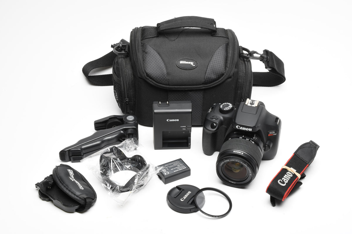 Canon EOS Rebel T100 DSLR w/EFS 18-55mm f3.5-5.6 III zoom Bundle, Only 1960 Acts!