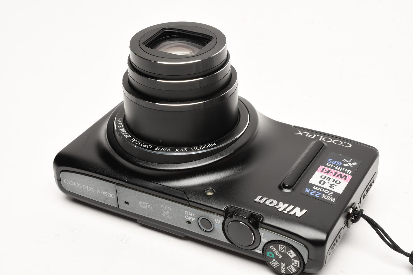 Nikon Coolpix S9500 18.1MP Digital Point&Shoot camera w/Wi-Fi & GPS Mint-