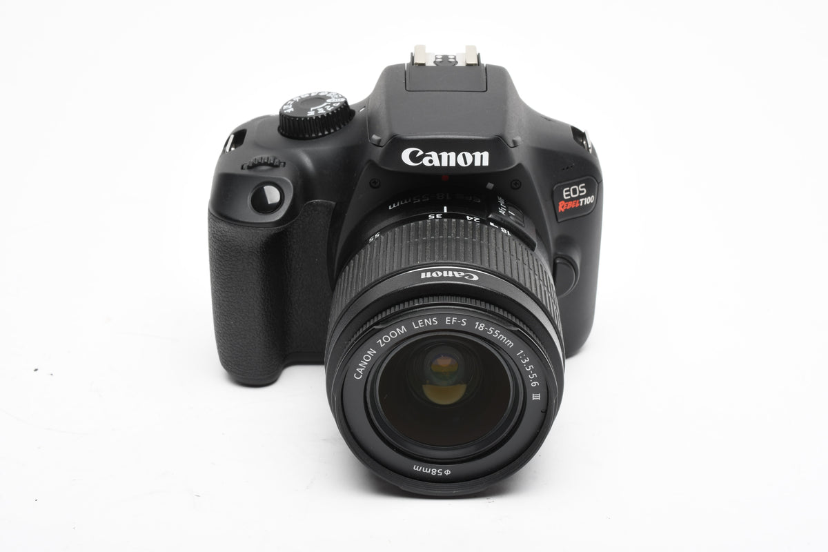 Canon EOS Rebel T100 DSLR w/EFS 18-55mm f3.5-5.6 III zoom Bundle, Only 1960 Acts!