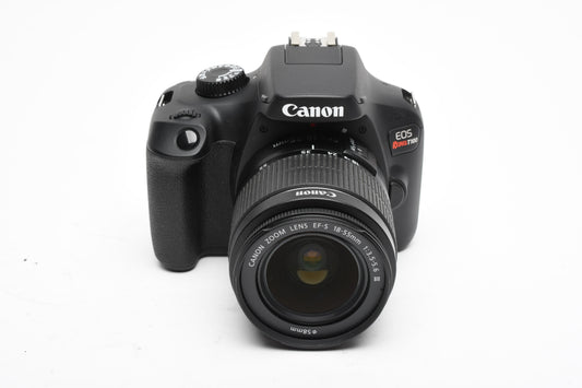 Canon EOS Rebel T100 DSLR w/EFS 18-55mm f3.5-5.6 zoom Bundle, Only 1960 Acts!