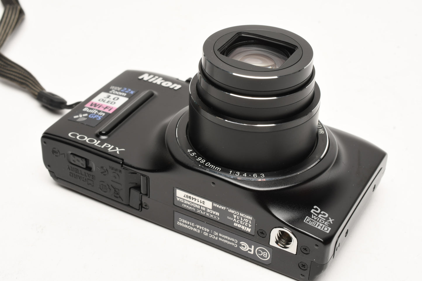 Nikon Coolpix S9500 18.1MP Digital Point&Shoot camera w/Wi-Fi & GPS Mint-