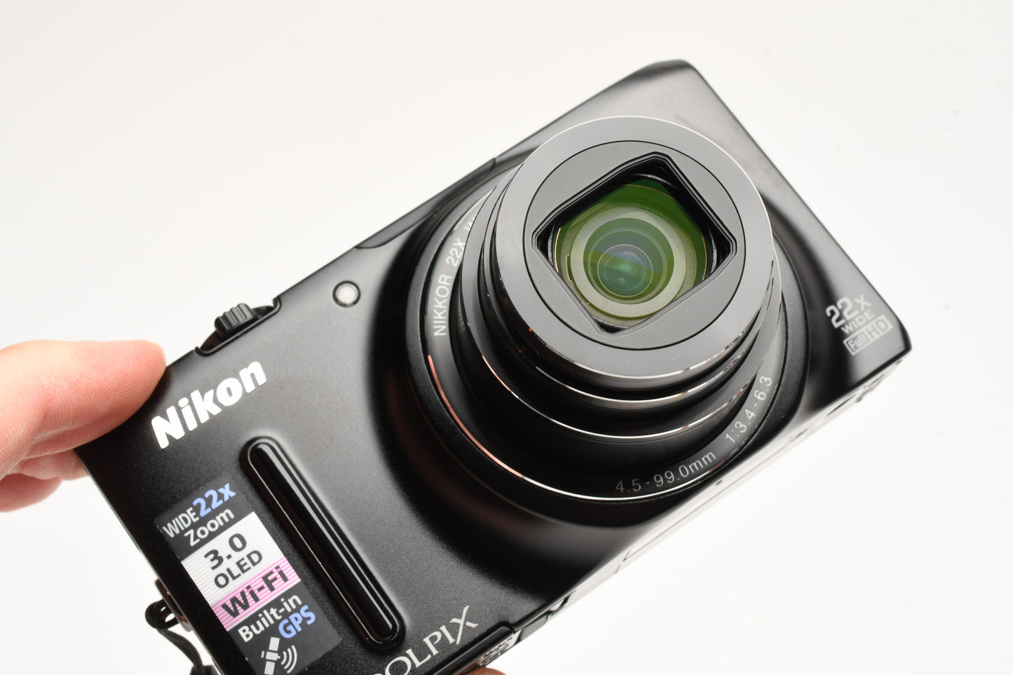 Nikon Coolpix S9500 18.1MP Digital Point&Shoot camera w/Wi-Fi & GPS Mint-