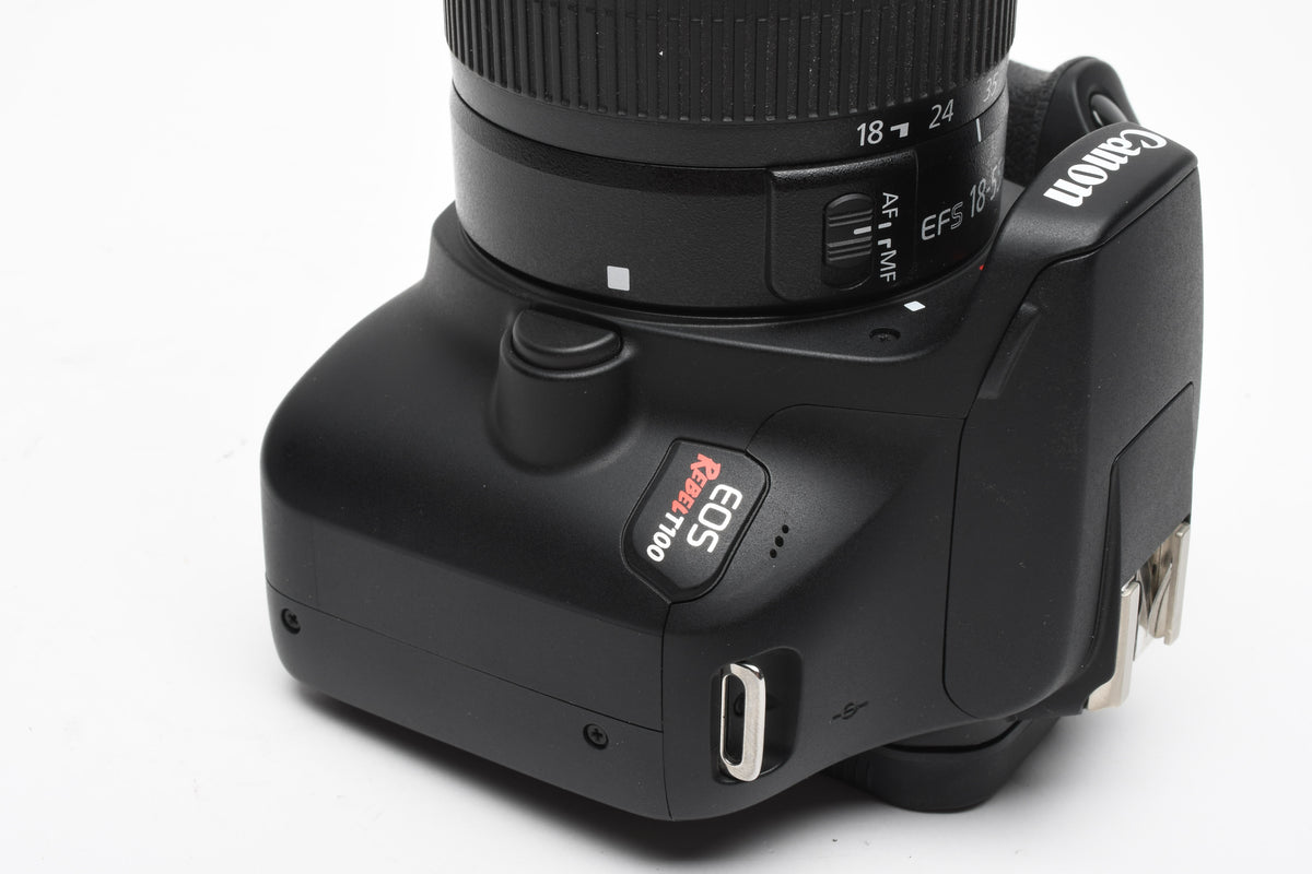 Canon EOS Rebel T100 DSLR w/EFS 18-55mm f3.5-5.6 III zoom Bundle, Only 1960 Acts!