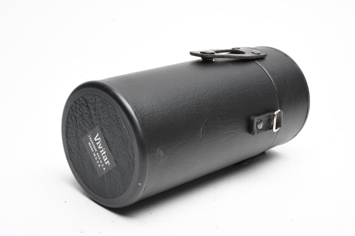 Vivitar 185 Hard lens case, New in box w/strap 8" tall x 3.25" wide