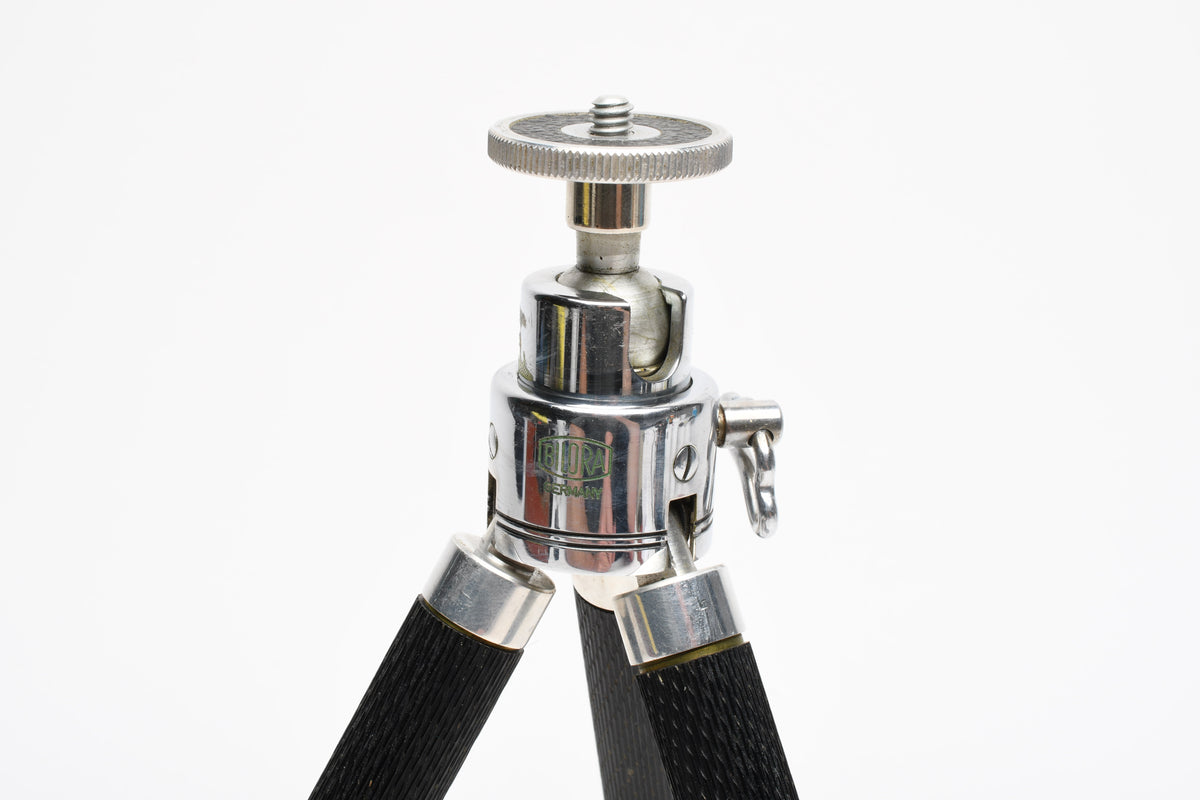 Bilora 2037 Tripod Made in Germany 10.5" folded 43" expanded w/Mini ball head+Case