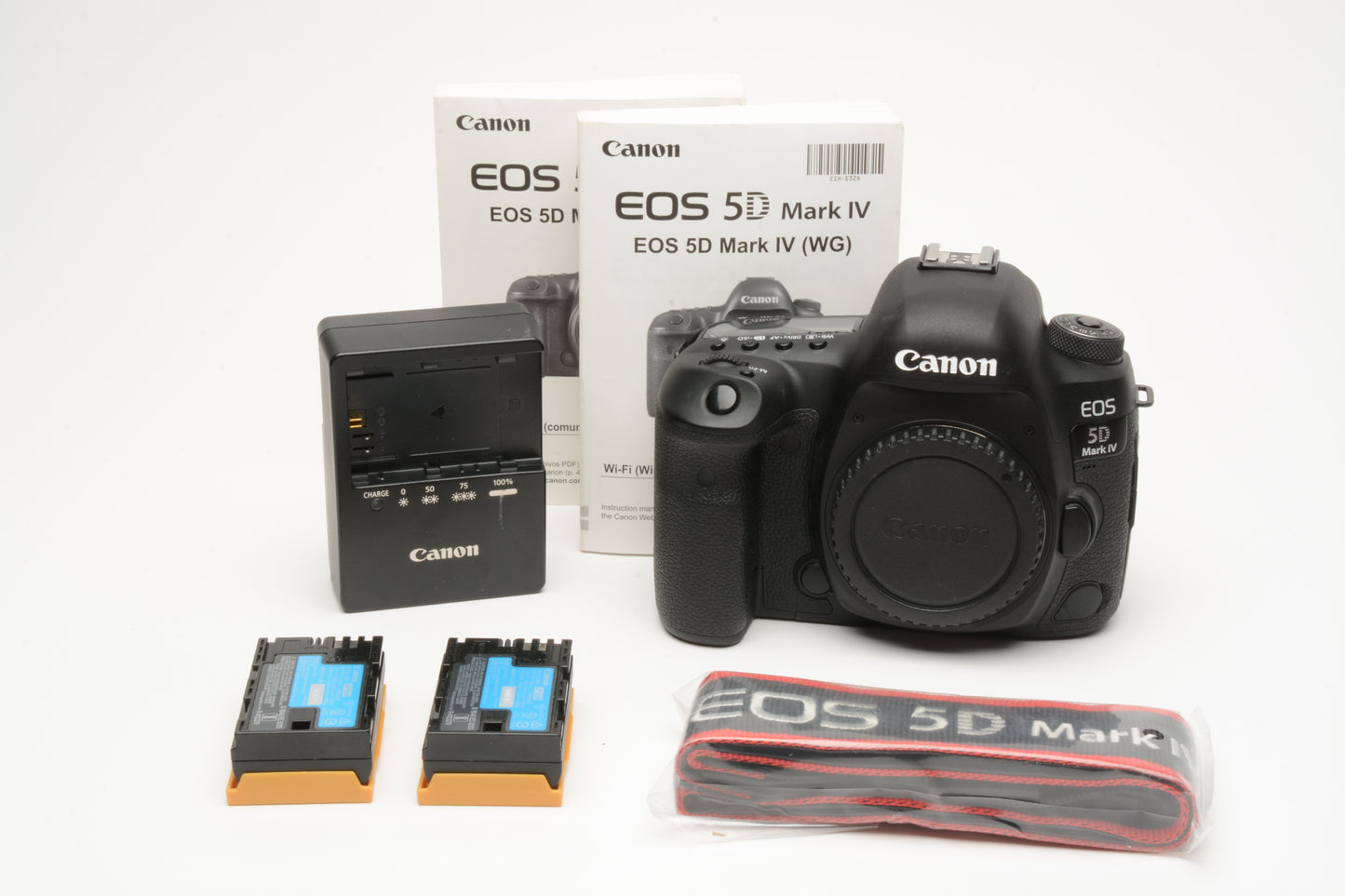 Canon EOS 5D Mark IV Body w/Batt, Charger, Only 1022 Acts! Mint- USA