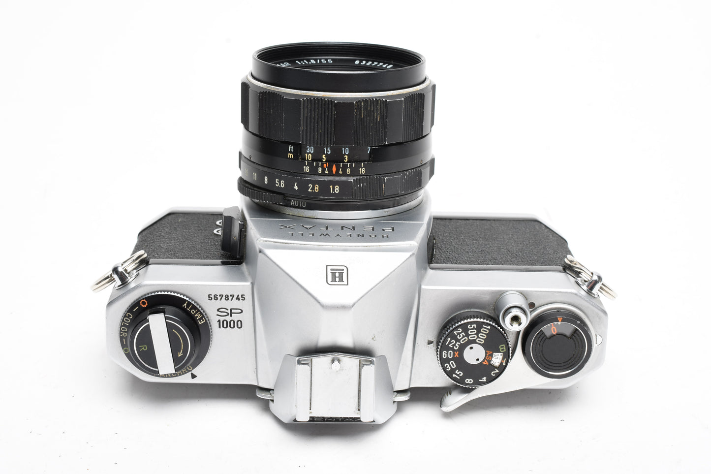 Pentax Spotmatic SP1000 35mm SLR w/55mm f1.8 SMC lens, Shoe, Nice!