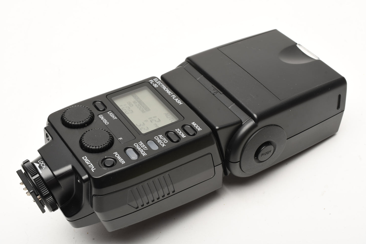 Olympus FL-50 Electronic Flash w/Pouch, Mint- Tested