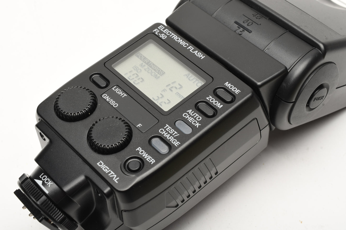 Olympus FL-50 Electronic Flash w/Pouch, Mint- Tested