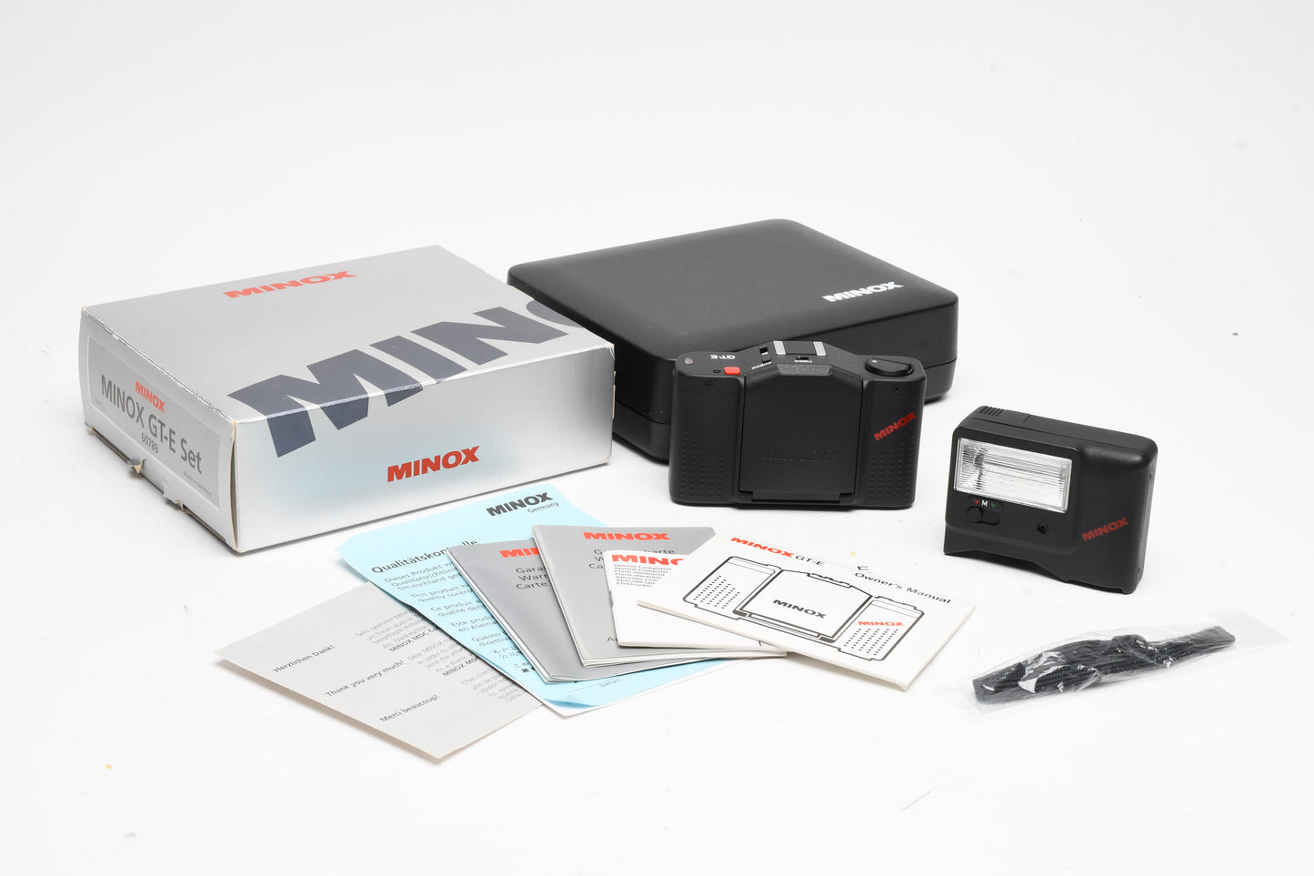 Minox GT-E Set 35mm Point&Shoot camera w/Flash, manuals, Box, Tested