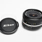 Nikon Series E 28mm f2.8 AI-S prime lens, caps, very clean & sharp, Mint-