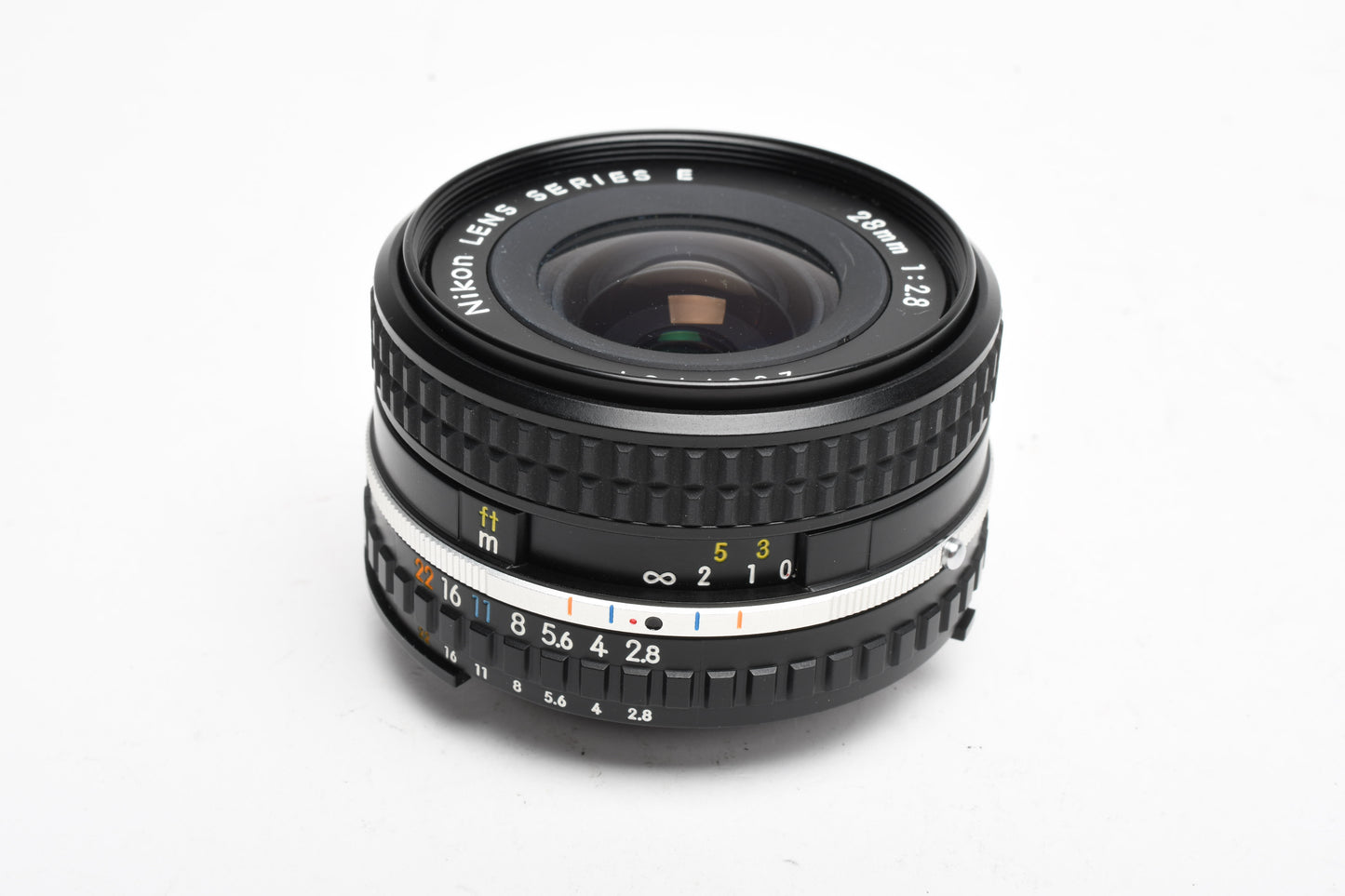 Nikon Series E 28mm f2.8 AI-S prime lens, caps, very clean & sharp, Mint-