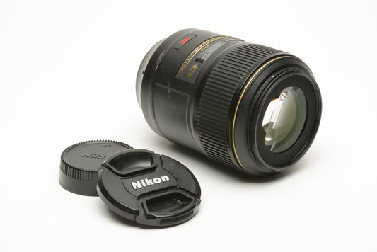 Nikon AF-S Micro Nikkor 105mm f/2.8 G ED N Lens w/Caps, USA Version, Sharp!