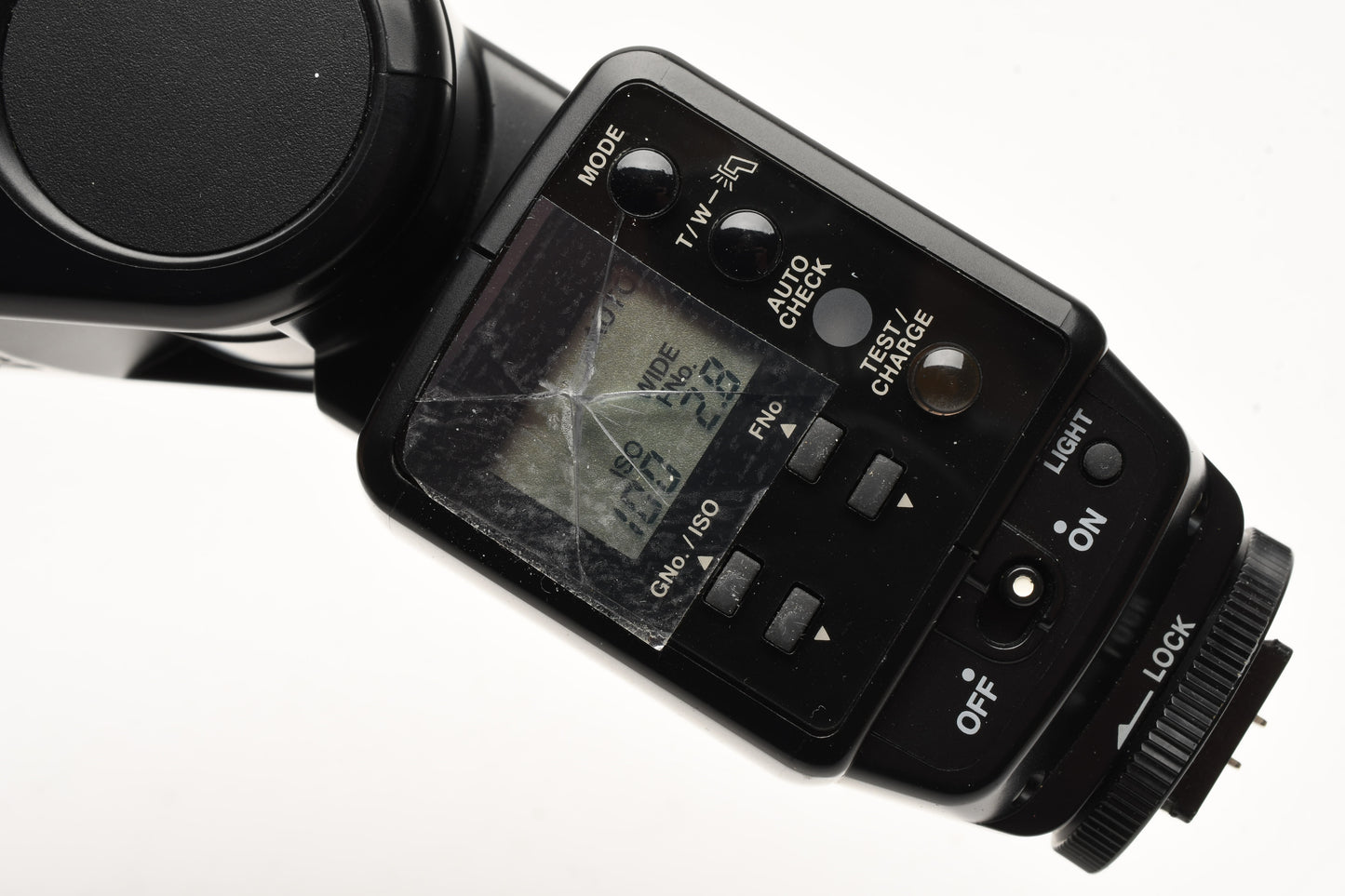 Olympus FL-40 Electronic flash, works great - *Cracked LCD screen