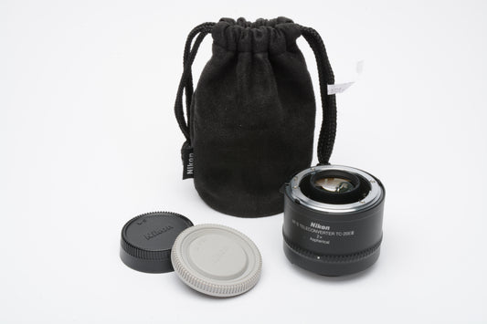 Nikon AF-S TC-200E III 2X Aspherical Teleconverter, Caps+Pouch, Mint