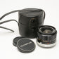 Olympus G.Zuiko Auto-W 35mm f2.8 wide lens for M42 Mount, case, caps, clean!