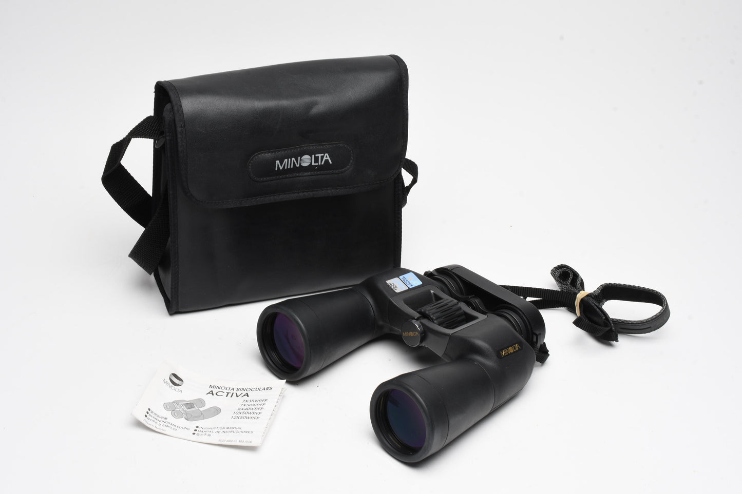 Minolta Activa 10x50WP FP 6.5° Binoculars - Great quality, Caps+Case