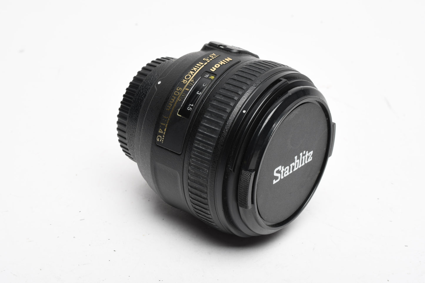 Nikon AF Nikkor 50mm f1.4G prime lens, nice prime lens w/caps