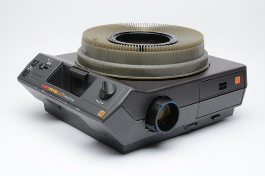 Kodak Carousel 4200 35mm slide projector, 102mm lens, 140 tray, remote, bulb, tested