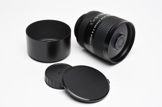 TOU/Five Star 500mm f8 Reflex lens T-Mount, Hood, Caps, compact! FX Mount