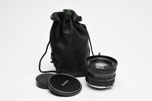 Vivitar 24mm f2.8 Wide-Angle lens For Nikon Non-Ai Lens mount, +Pouch