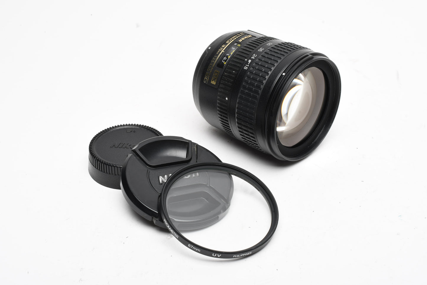 Nikon AF-S Nikkor 18-70mm f3.5-4.5 G ED DX IF Lens, Caps, UV, Nice!