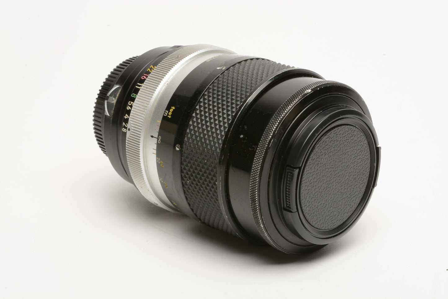 Nikon Nikkor-Q 135mm f2.8 Non-AI portrait lens, clean and sharp, caps