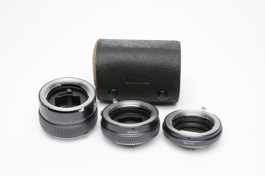 Vivitar Auto Extension Tube AT-5 for Minolta MD w/Case (12, 20, 36mm)