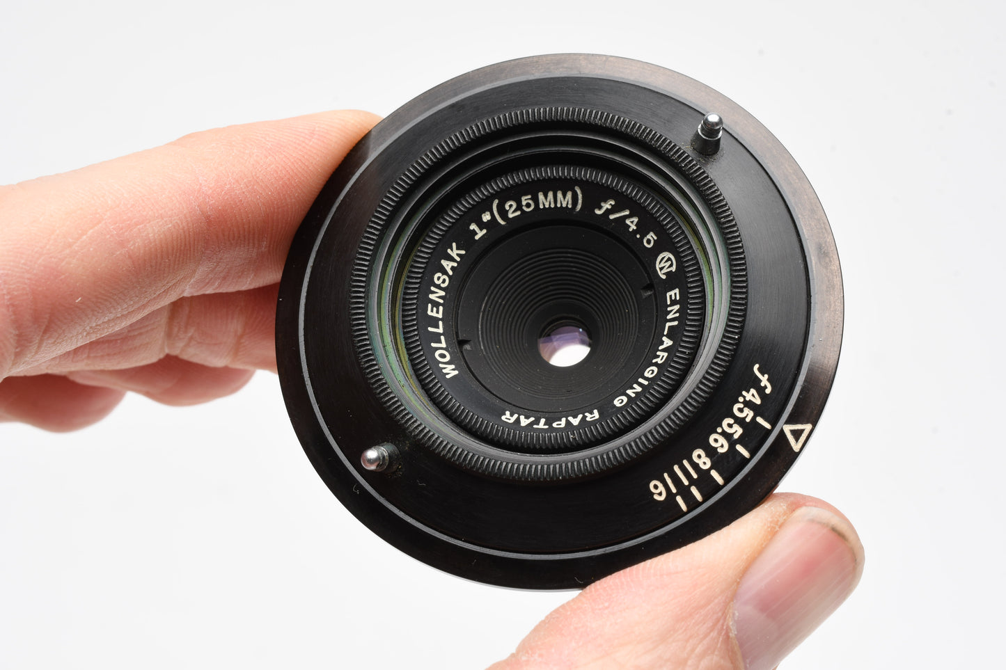 Wollensak Raptar enlarging lens 1" 25mm f4.5, Nice & Clean