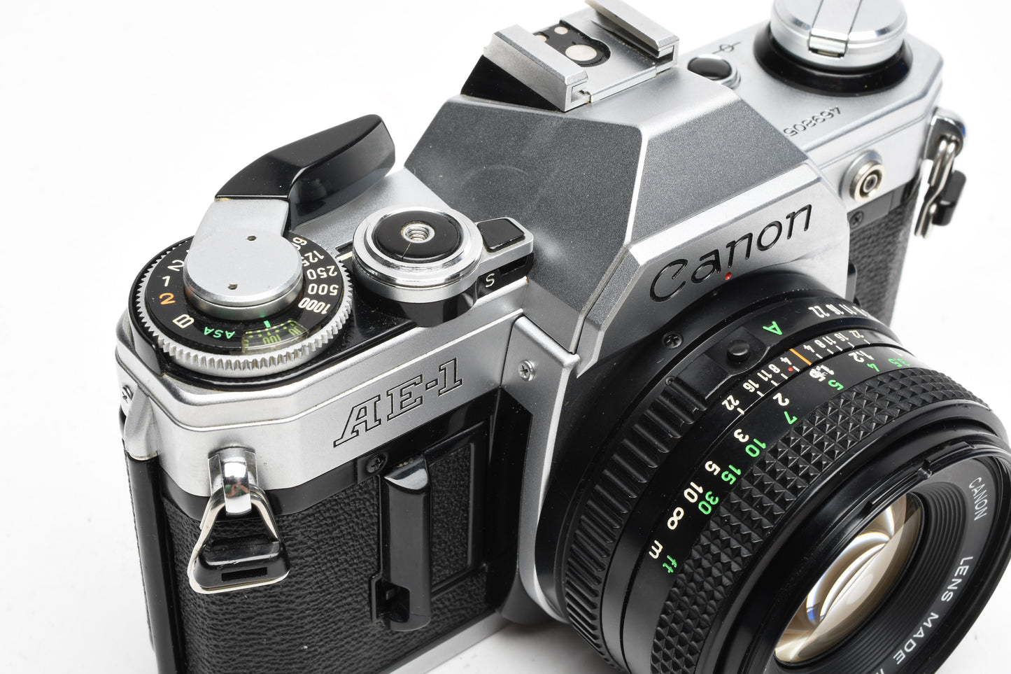 Canon AE-1 35mm SLR Camera w/50mm f1.8 Lens, UV, New Seals! Very clean!