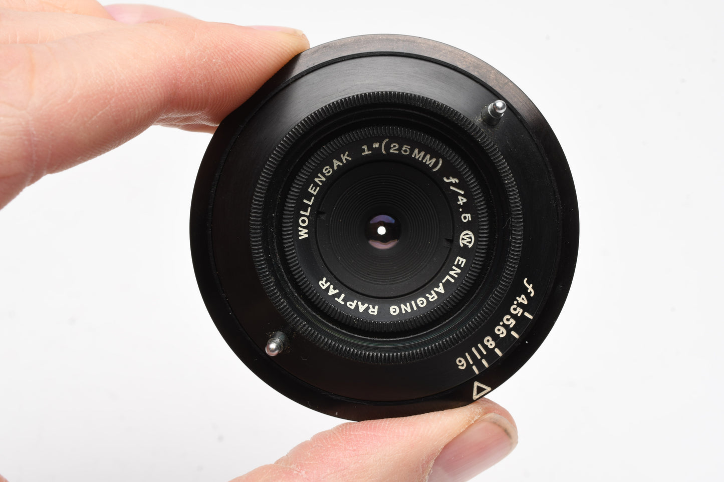 Wollensak Raptar enlarging lens 1" 25mm f4.5, Nice & Clean