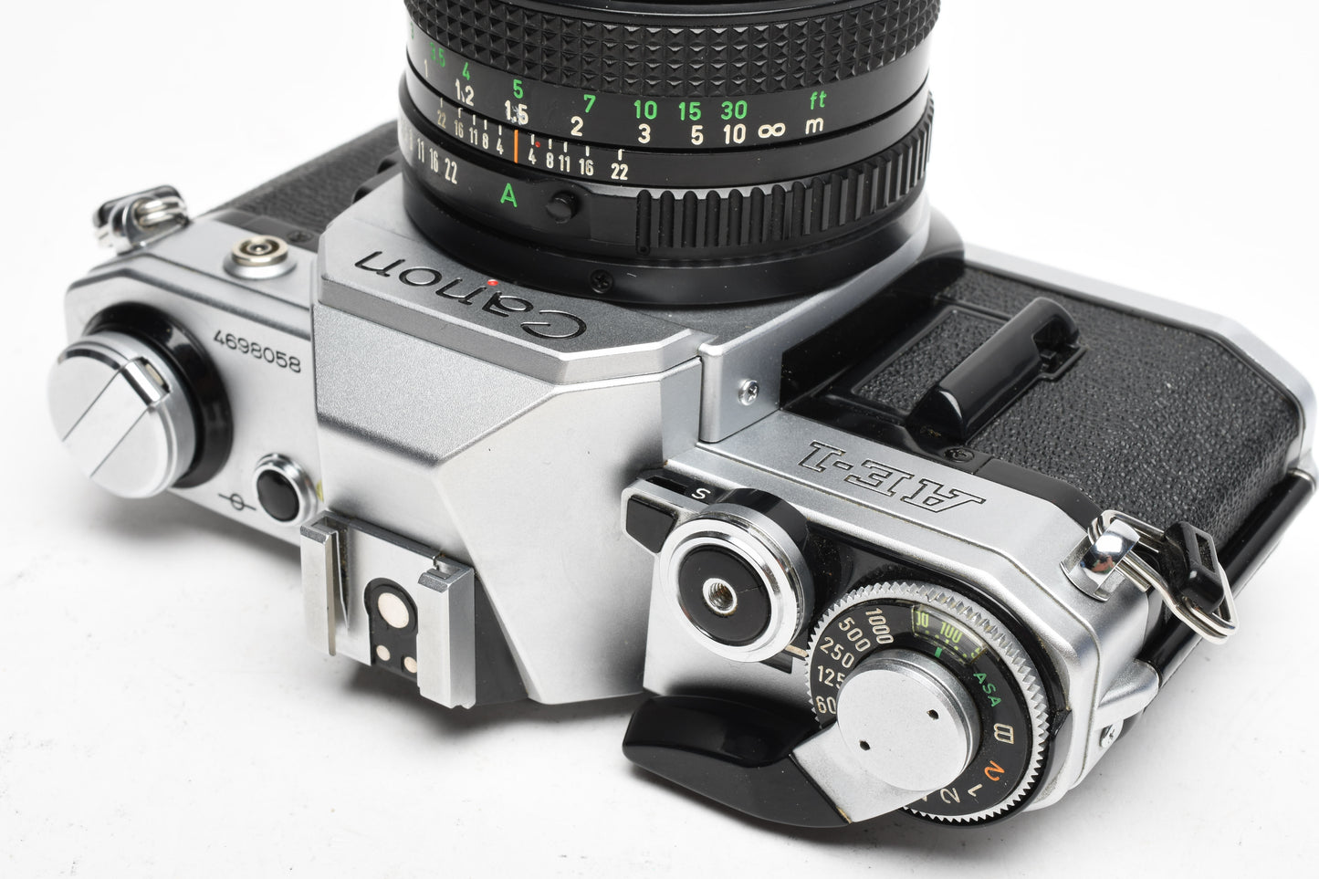 Canon AE-1 35mm SLR Camera w/50mm f1.8 Lens, UV, New Seals! Very clean!