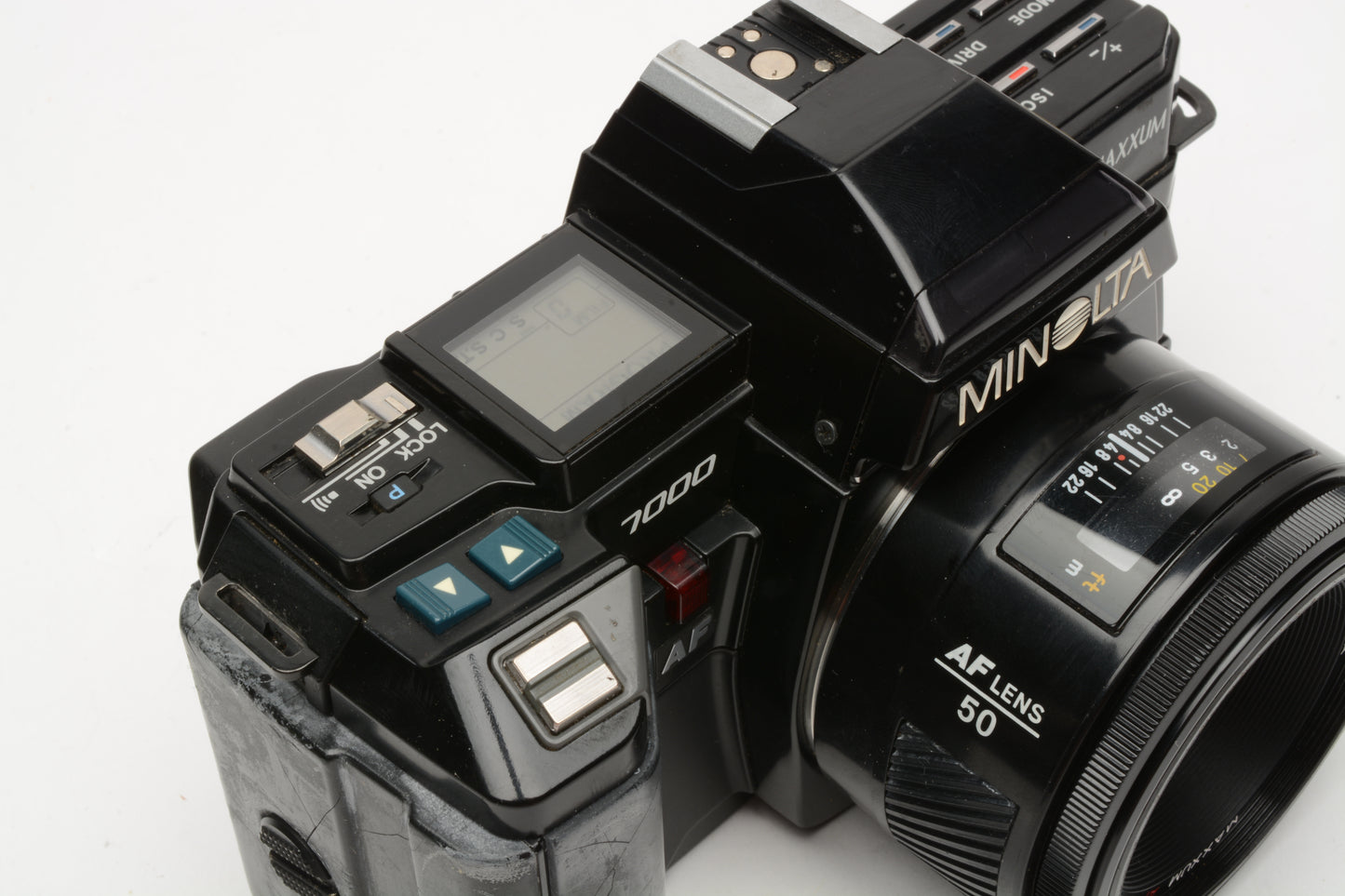 Minolta Maxxum 7000 35mm SLR w/50mm f1.7 bundle, Case+manual