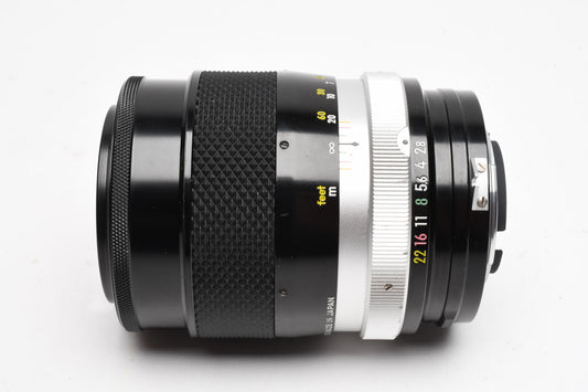 Nikon Nikkor-Q 135mm f2.8 Non-AI lens, bargain, still good, w/Caps, Box