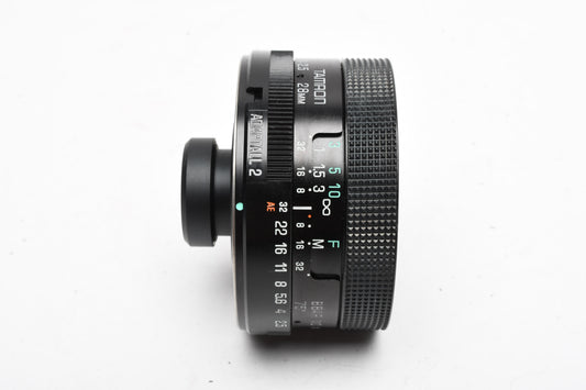 Tamron MF 28mm f2.8 BBAR Multi C. Adaptall lens w/choice of mount +cap+case
